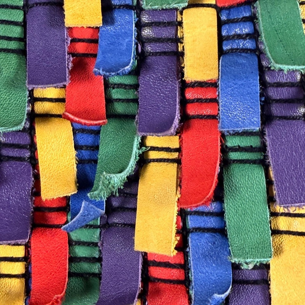 Vintage Narda Collection Patchwork Leather Crossb… - image 6